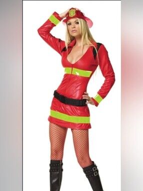 NWT Leg Avenue 3 Pc FIRE GIRL sexy Costume Sz S/M 🔥🔥🔥